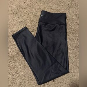 ZYIA Black Metallic High-Rise Leggings